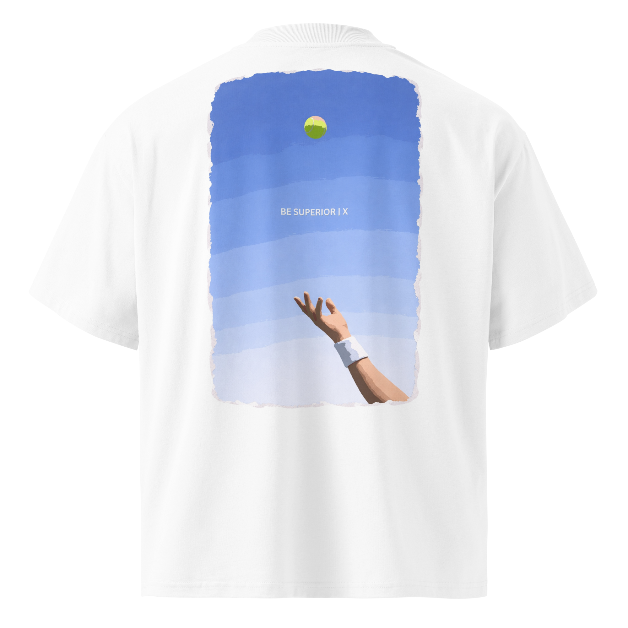 Unisex Organic Oversized High Neck T-Shirt | X