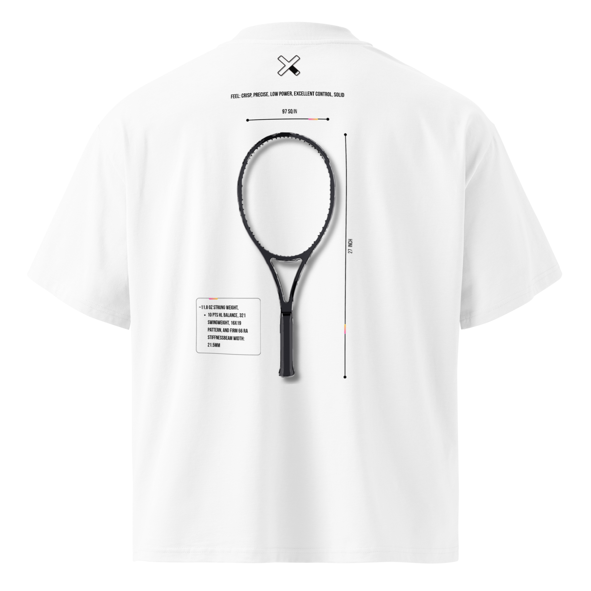 Unisex Organic Oversized High Neck T-Shirt | STATS X