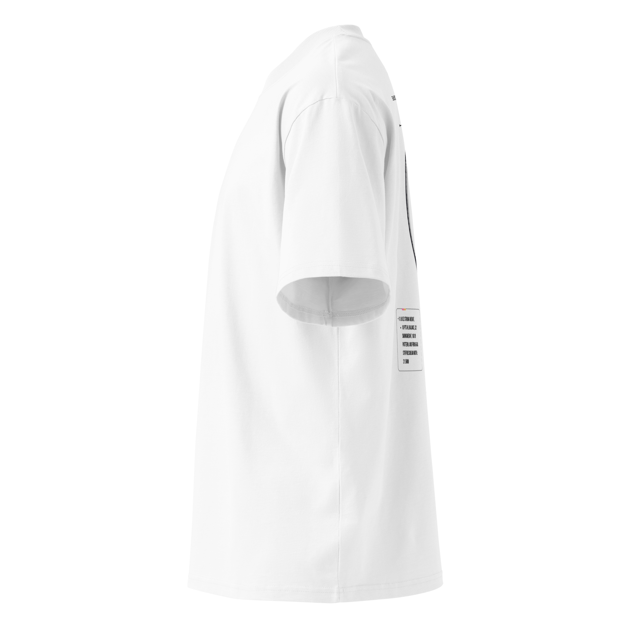 Unisex Organic Oversized High Neck T-Shirt | STATS X