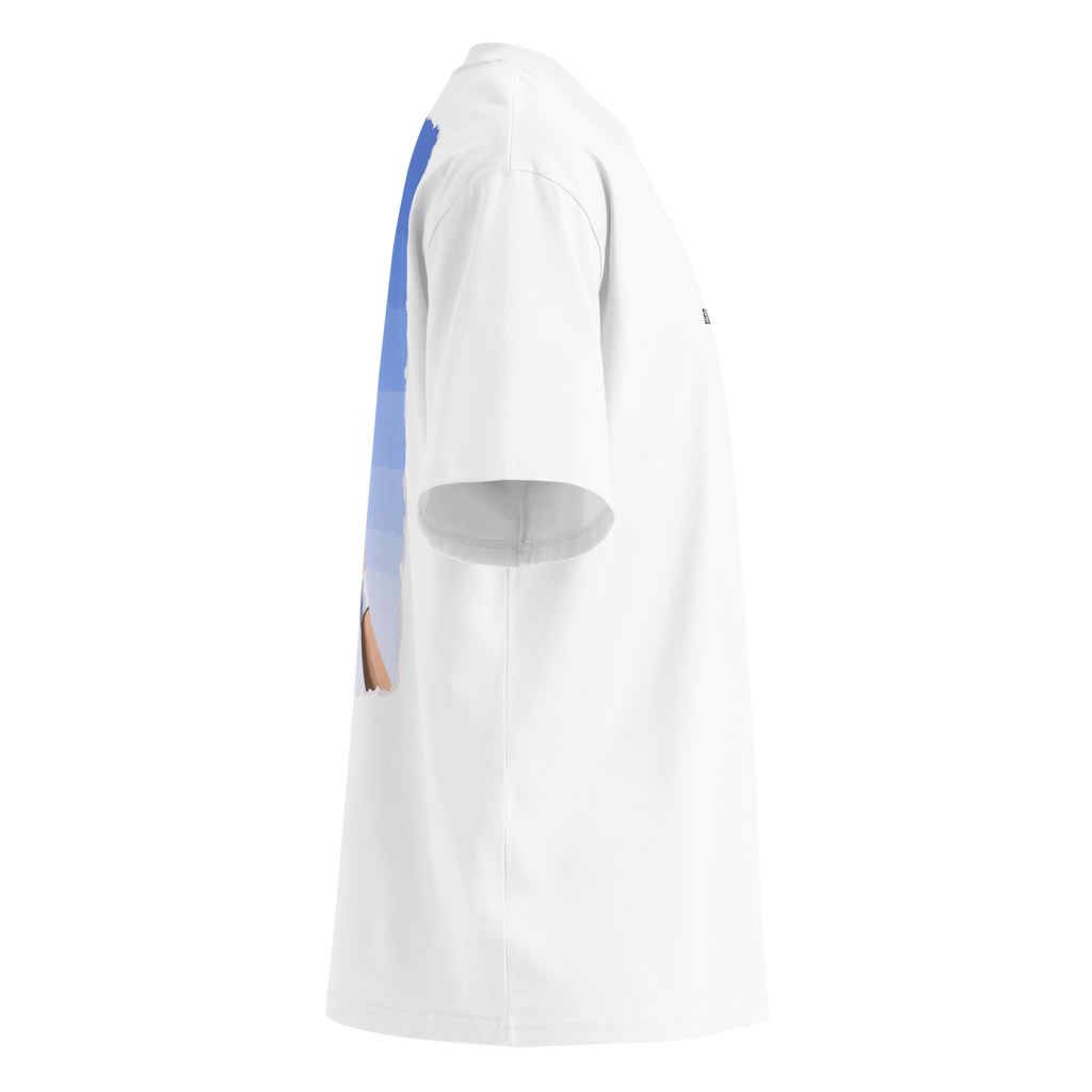 Unisex Organic Oversized High Neck T-Shirt | X